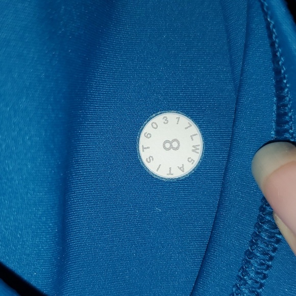 Lululemon Like NEW Swift Speed Leggings Teal Blue Size 8 - Picture 6 of 6